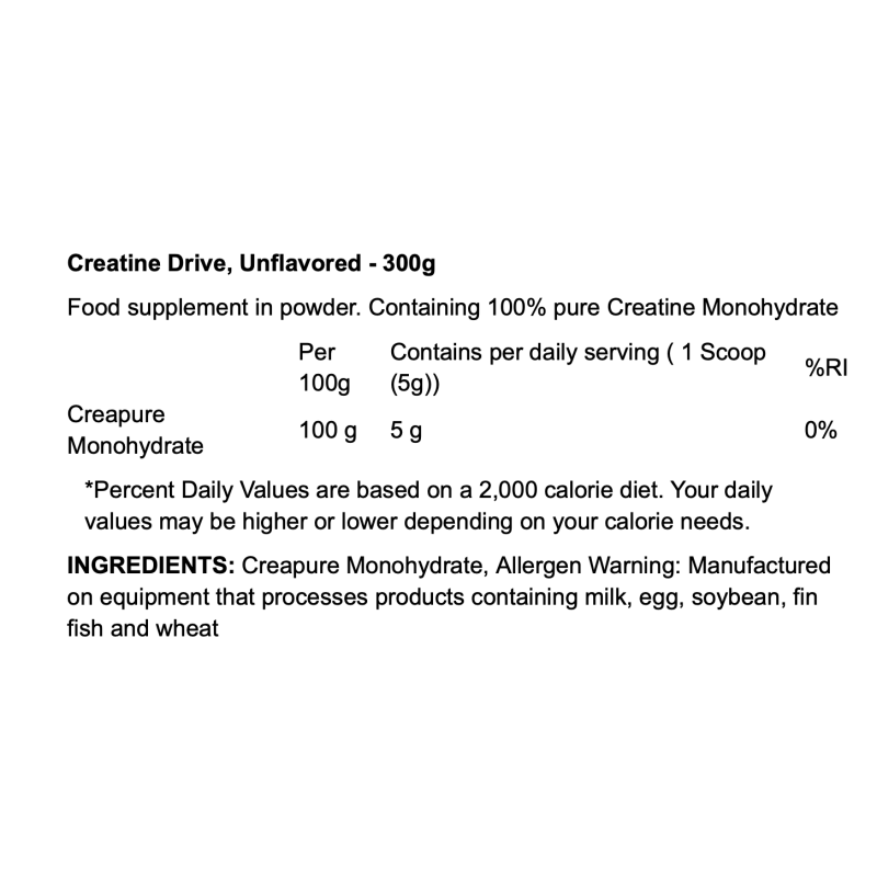 Nutrex Creatine Drive – Créatine monohydrate pure pour force, puissance et masse musculaire I FITQUEEN
