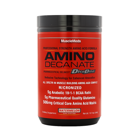 MuscleMeds Amino Decanate – Complexe complet 19 acides aminés pour performance et récupération I FITQUEEN