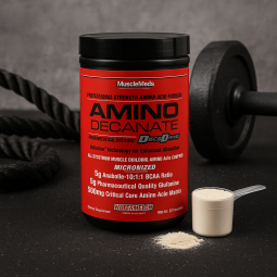 MuscleMeds Amino Decanate – Complexe complet 19 acides aminés pour performance et récupération I FITQUEEN