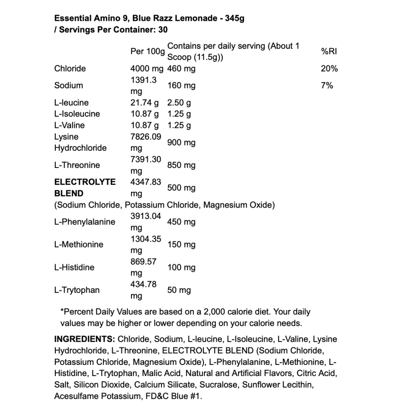 Rule One Essential Amino 9 – Complément EAA et électrolytes pour récupération et performance I FITQUEEN