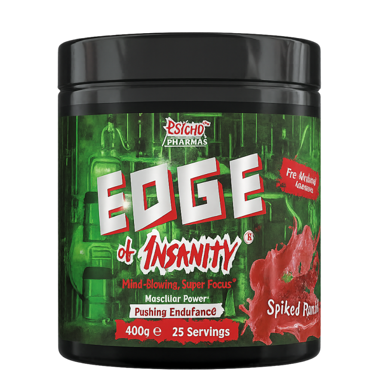 Psycho Pharma Edge of Insanity – Pré-workout extrême énergie, focus et performance I FITQUEEN Psycho Pharma Edge of Insanity – Pré-workout extrême énergie, focus et performance I FITQUEEN