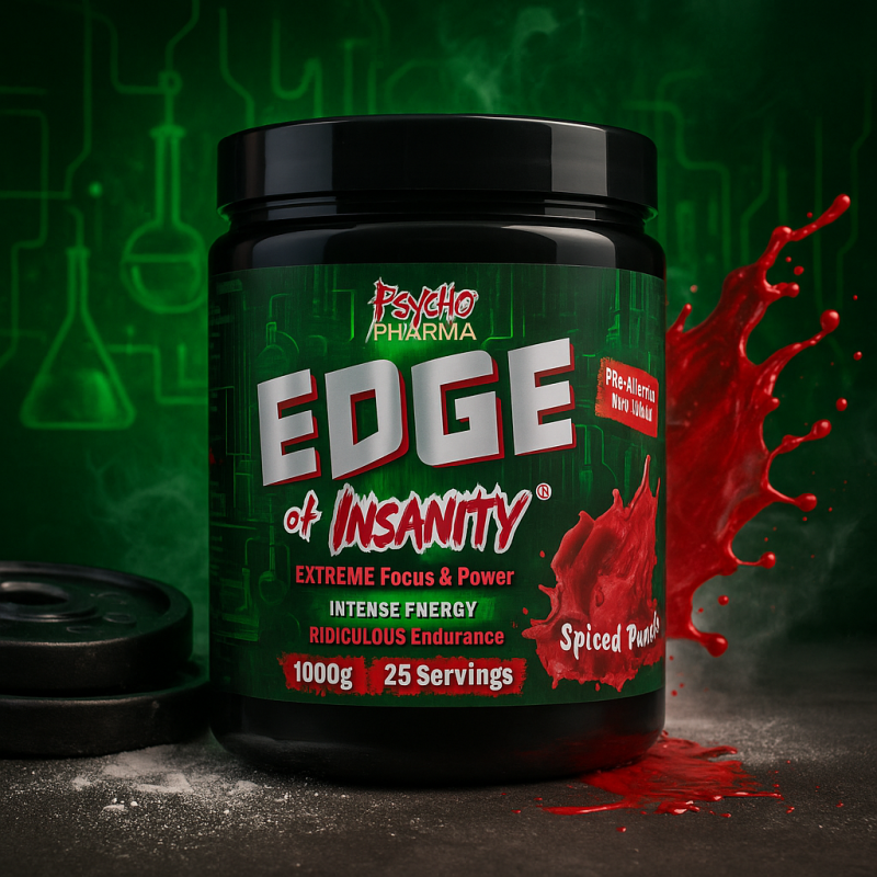 Psycho Pharma Edge of Insanity – Pré-workout extrême énergie, focus et performance I FITQUEEN