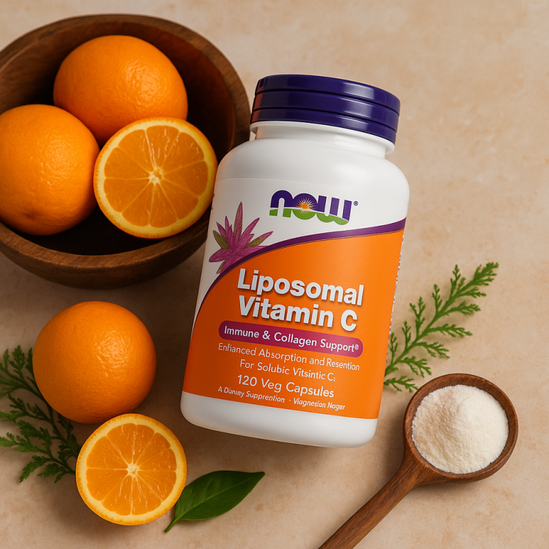 FitQueen NOW Foods Liposomal Vitamin C – Immunité, collagène & récupération – 120 capsules