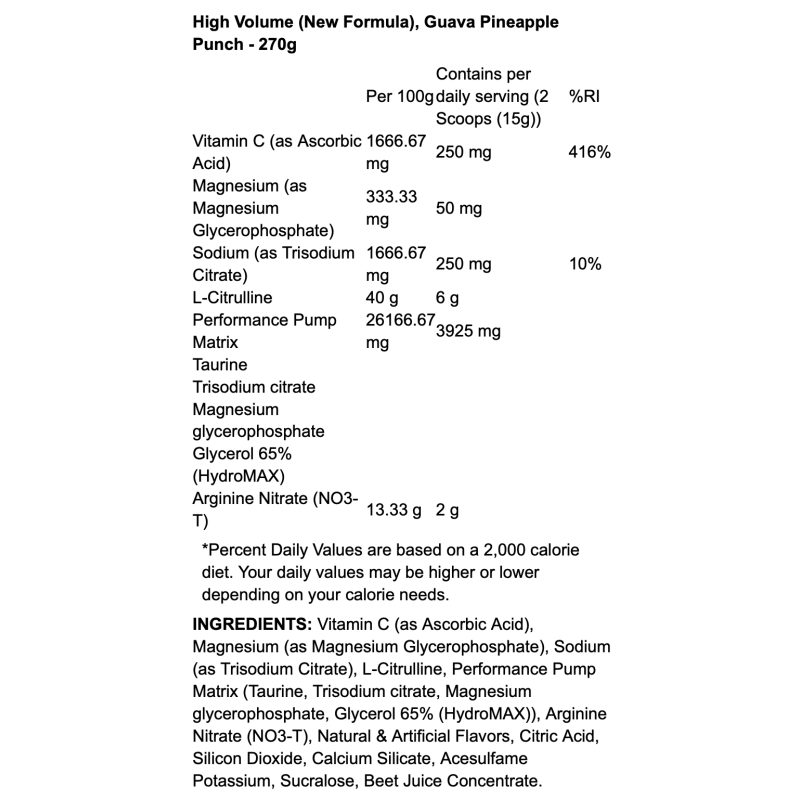 PEScience High Volume