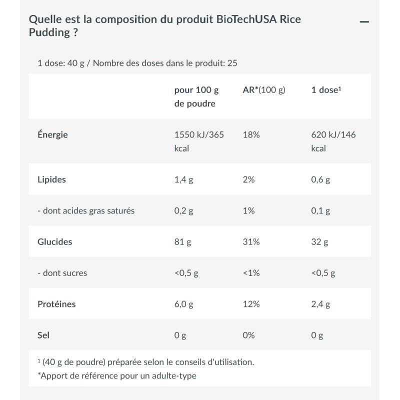 BioTechUSA Rice Pudding