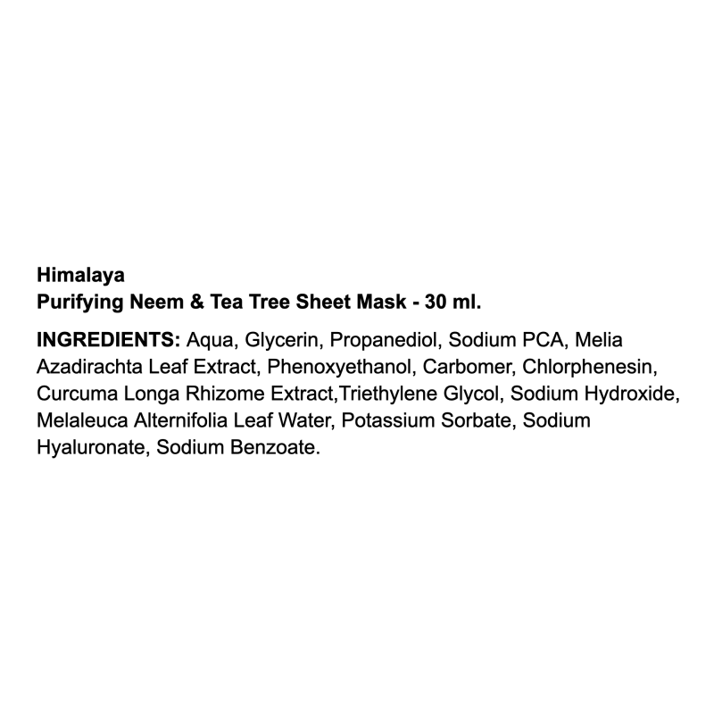 Himalaya Purifying Neem Tea Tree Sheet Mask