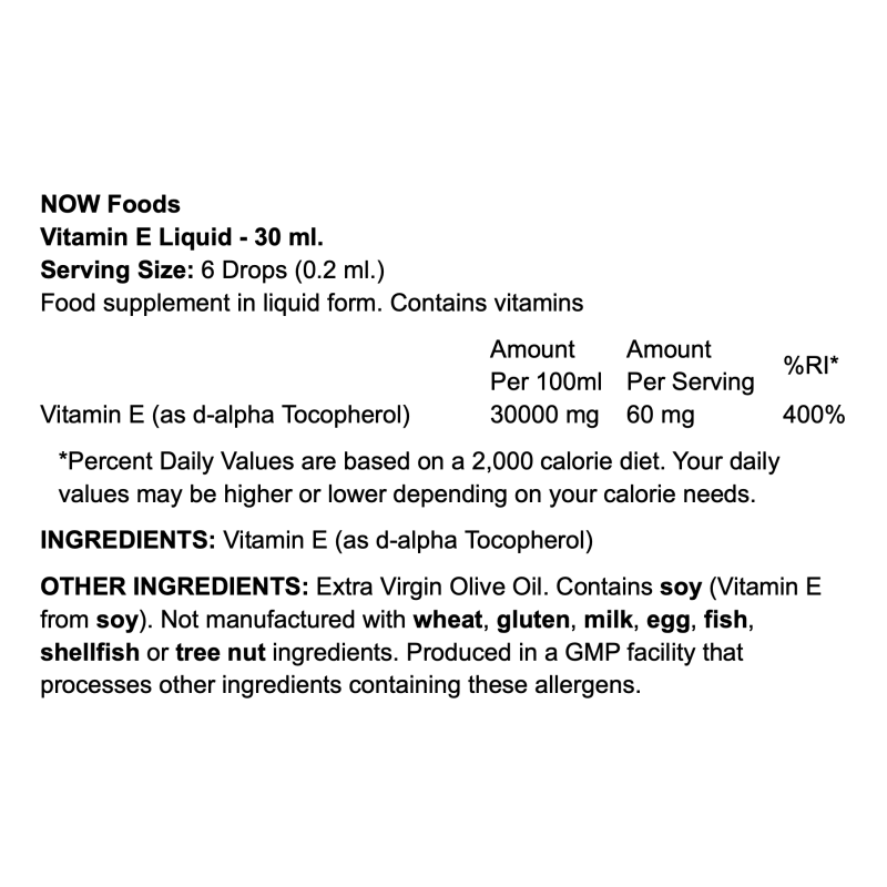NOW Foods Vitamin E Liquid