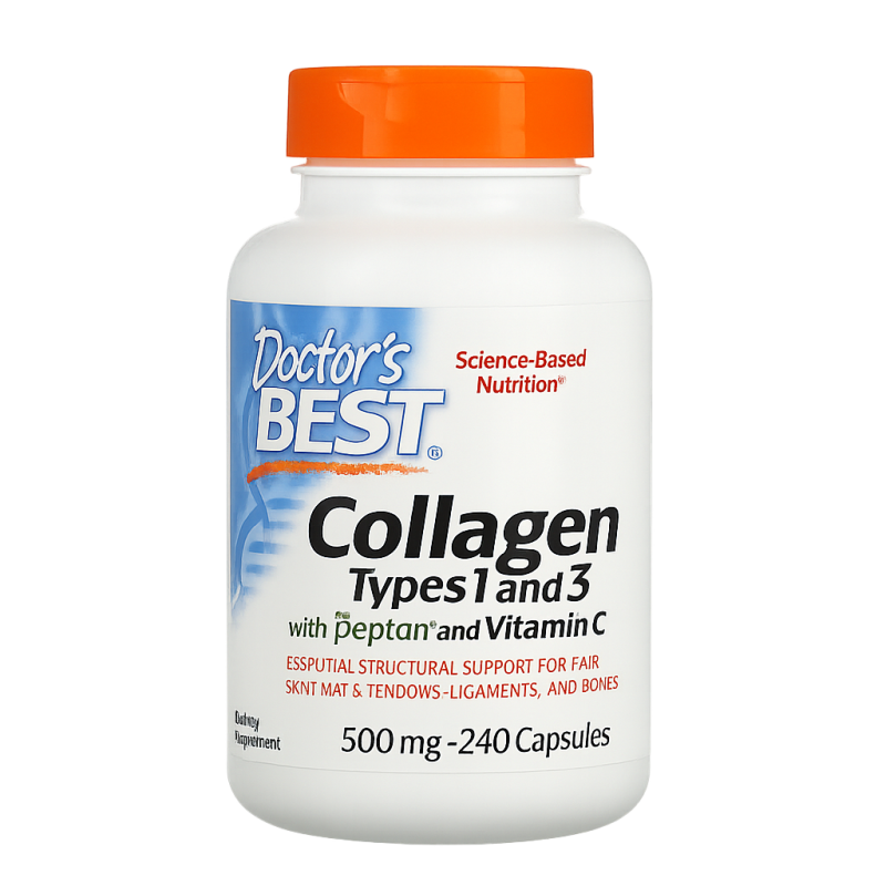 Doctor's Best Collagen Types 1 and 3 with Peptan and Vitamin C Doctor's Best Collagen Types 1 and 3 with Peptan and Vitamin C