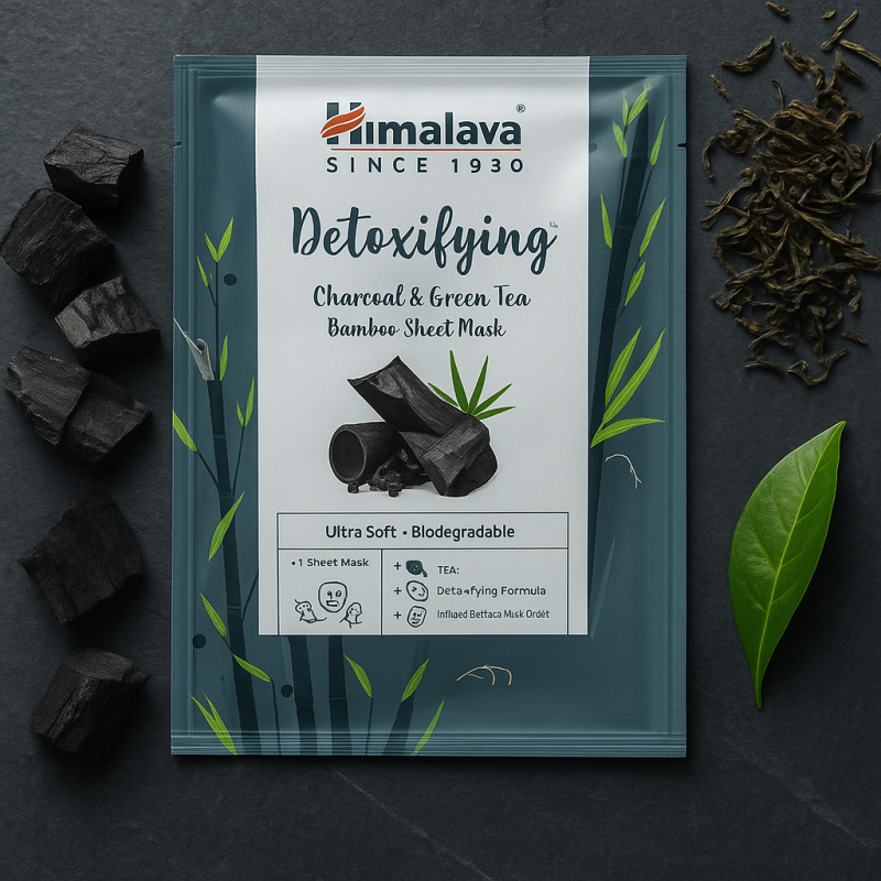 Himalaya Detoxifying Charcoal and Green Tea Bamboo Sheet Mask