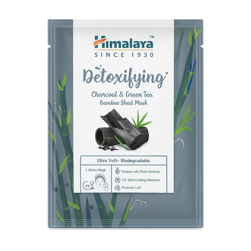 Himalaya Detoxifying Charcoal and Green Tea Bamboo Sheet Mask Himalaya Detoxifying Charcoal and Green Tea Bamboo Sheet Mask