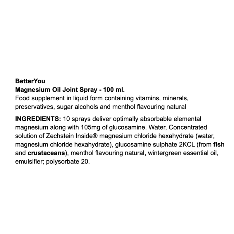 BetterYou Magnesium Oil Joint Spray