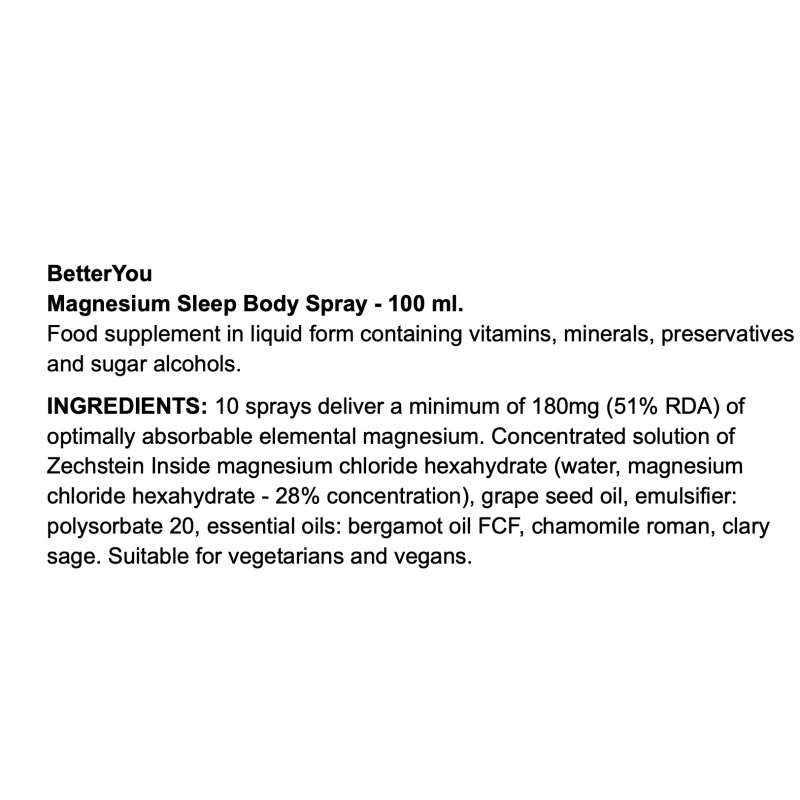 BetterYou Magnesium Sleep Body Spray