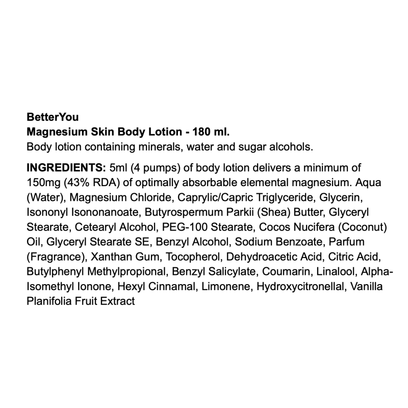 BetterYou Magnesium Skin Body Lotion