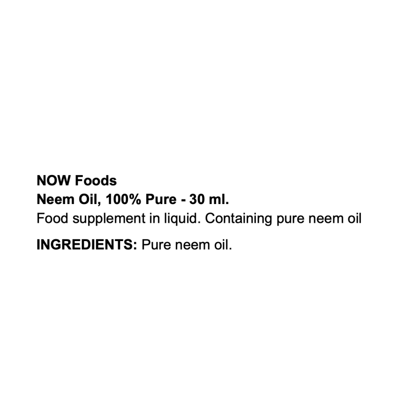 NOW Foods Neem Oil 100% Pure