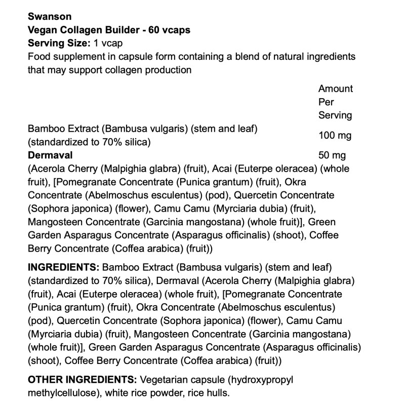 Swanson Vegan Collagen Builder