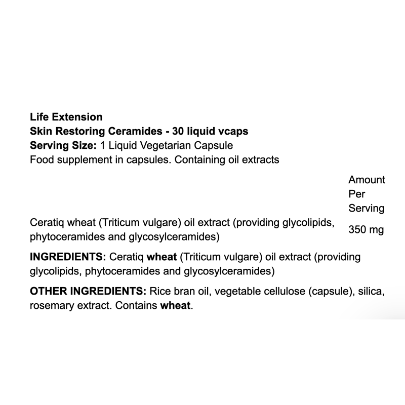 Life Extension Skin Restoring Ceramides