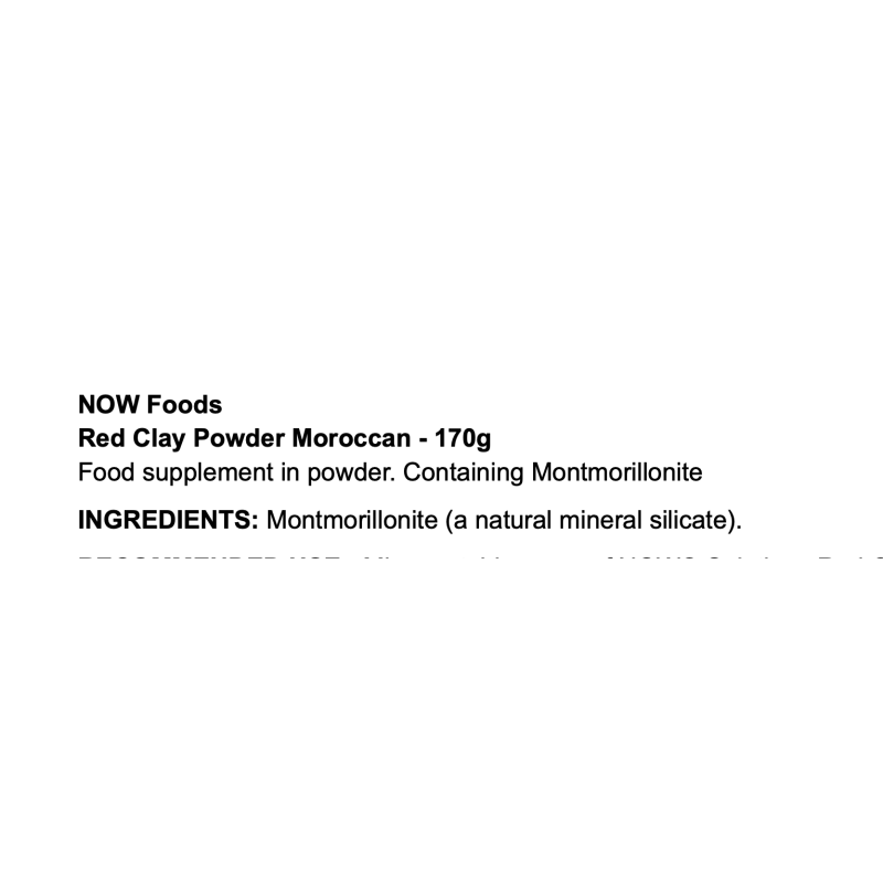 NOW Foods Red Clay Powder Moroccan