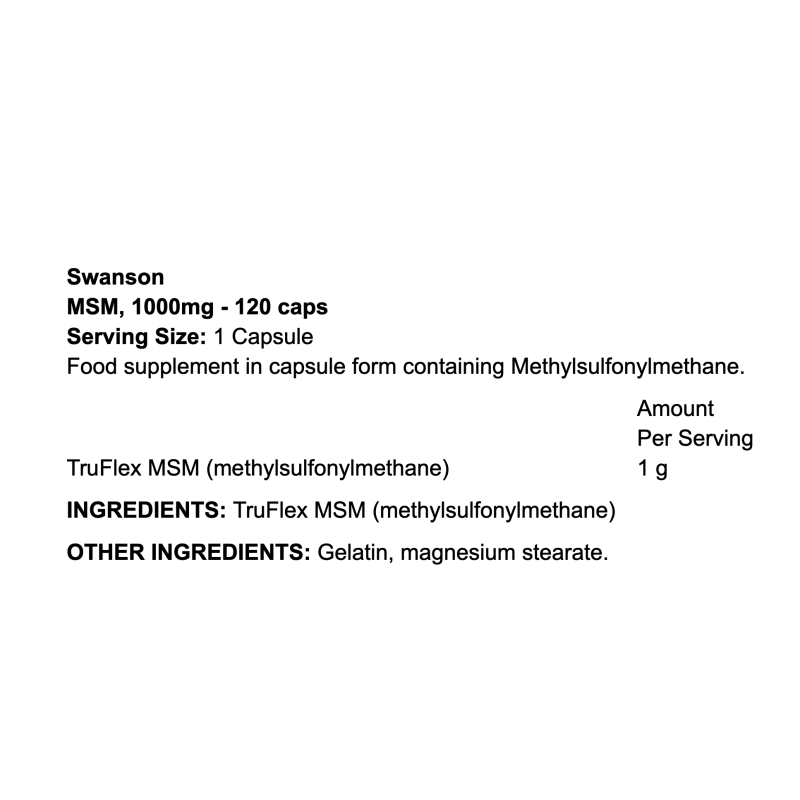 Swanson MSM 1000mg