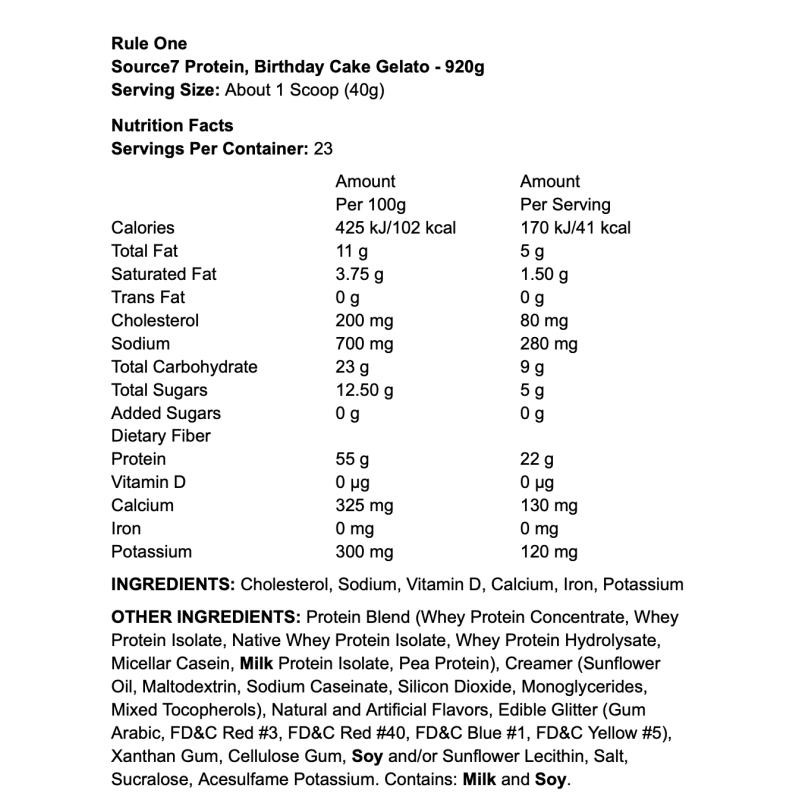 Rule One Source7 Protein