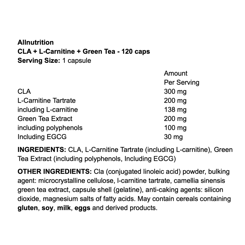 Allnutrition CLA L-Carnitine Green Tea