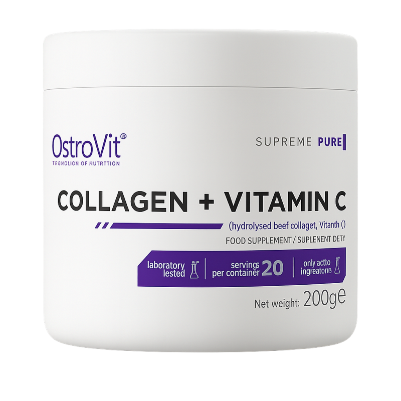 OstroVit Collagen + Vitamin C – Collagène pur & éclat cutané pour femmes sportives | FitQueen OstroVit Collagen + Vitamin C – Collagène pur & éclat cutané pour femmes sportives | FitQueen