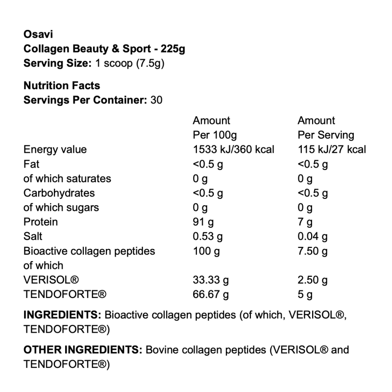 Osavi Collagen Beauty and Sport