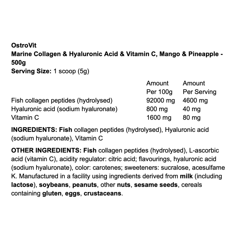 OstroVit Marine Collagen & Hyaluronic Acid & Vitamin C