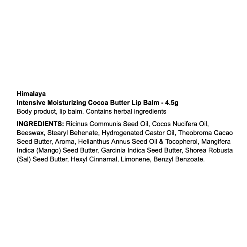 Himalaya Intensive Moisturizing Cocoa Butter Lip Balm
