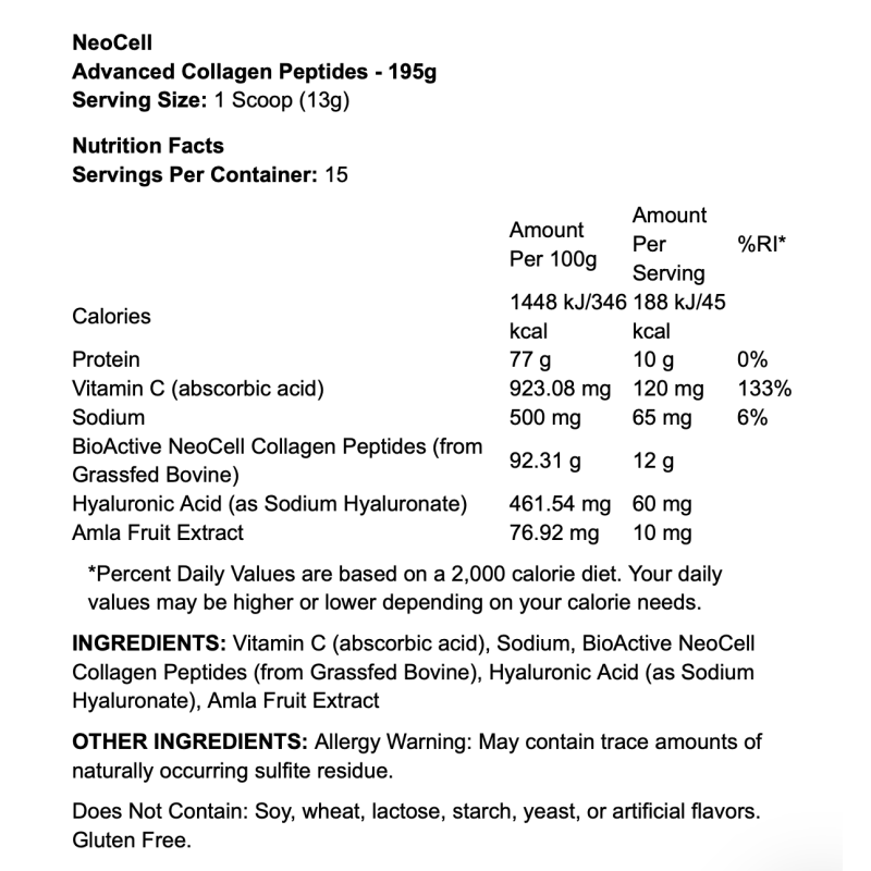 NeoCell Advanced Collagen Peptides