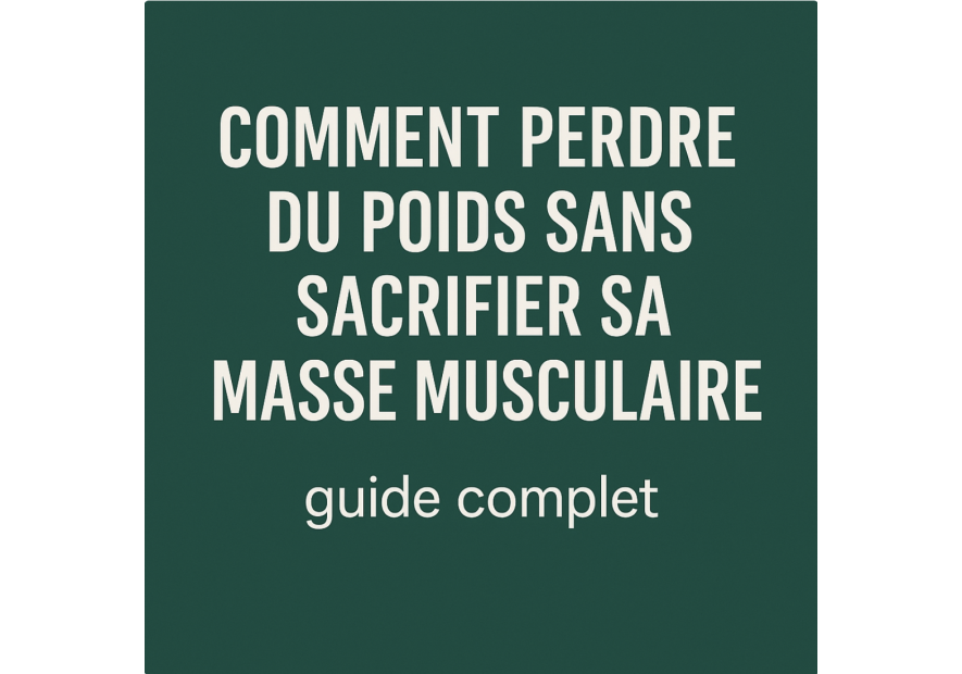 Comment perdre du poids sans sacrifier sa masse musculaire : guide complet